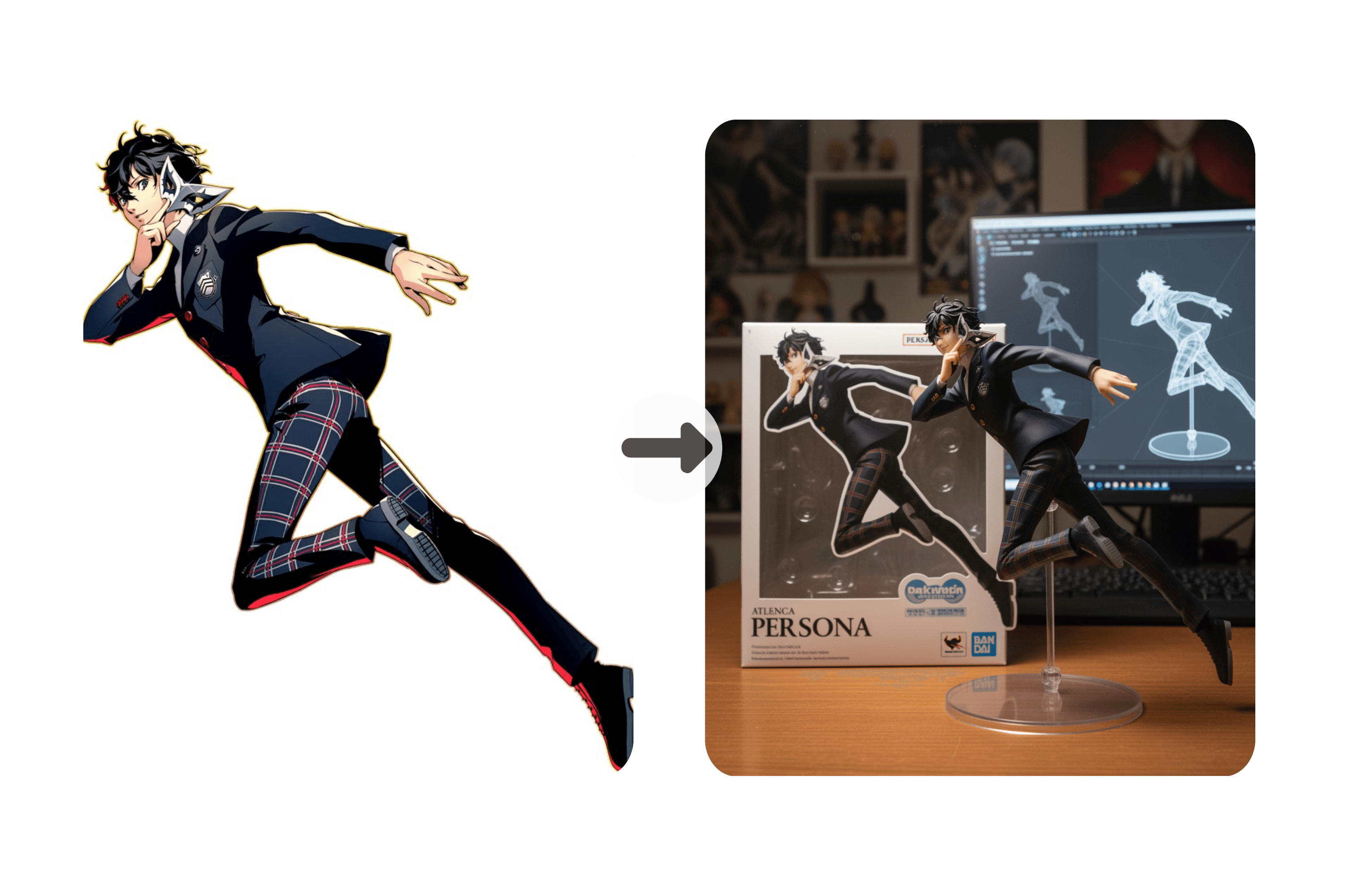 Crea figurine AI 3D da testo