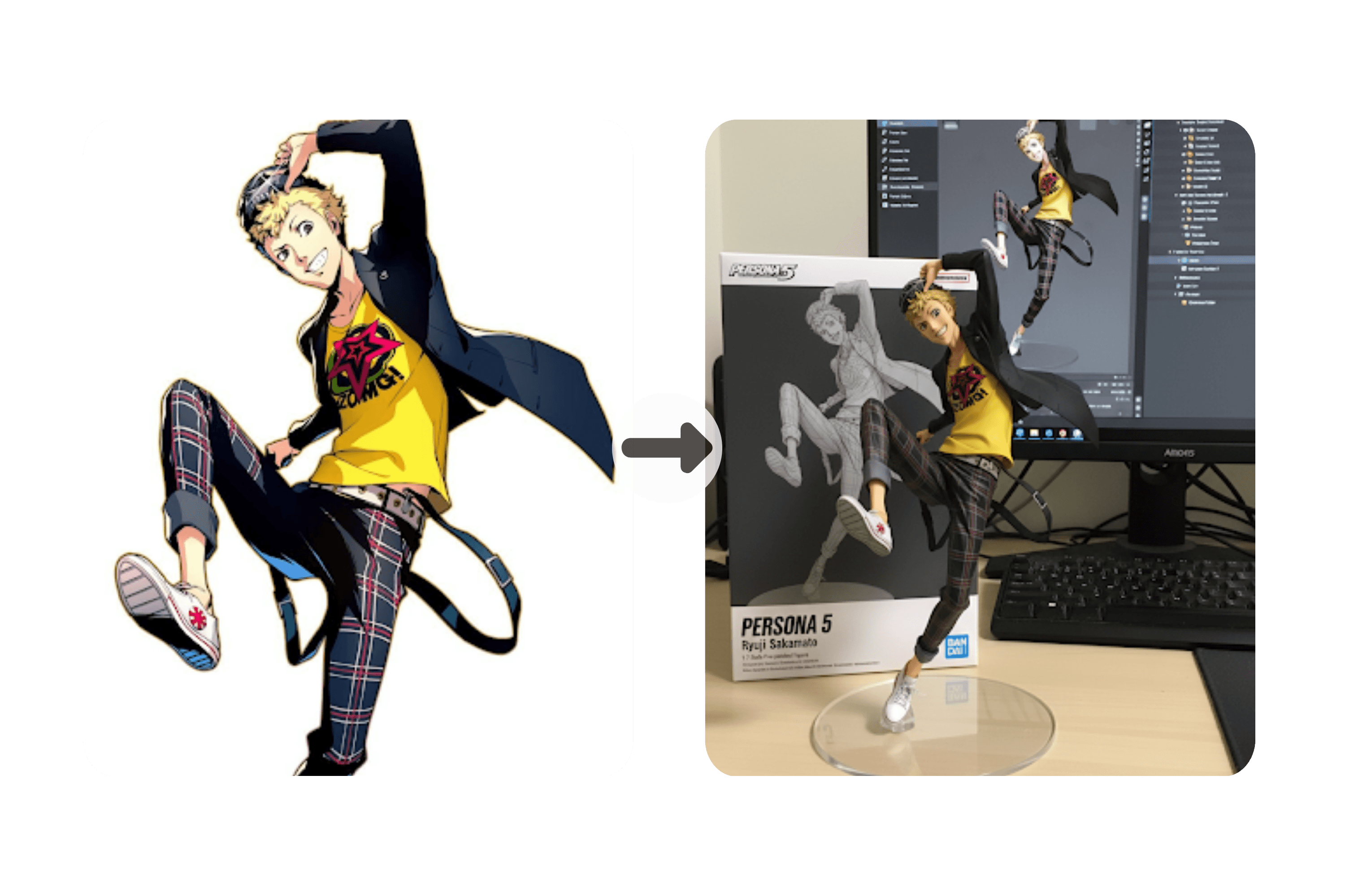 Un clic per figurine AI 3D Nano Banana