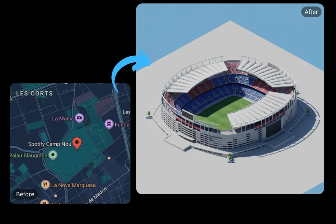 Transform Satellite and Drone Views into Isometric Maps