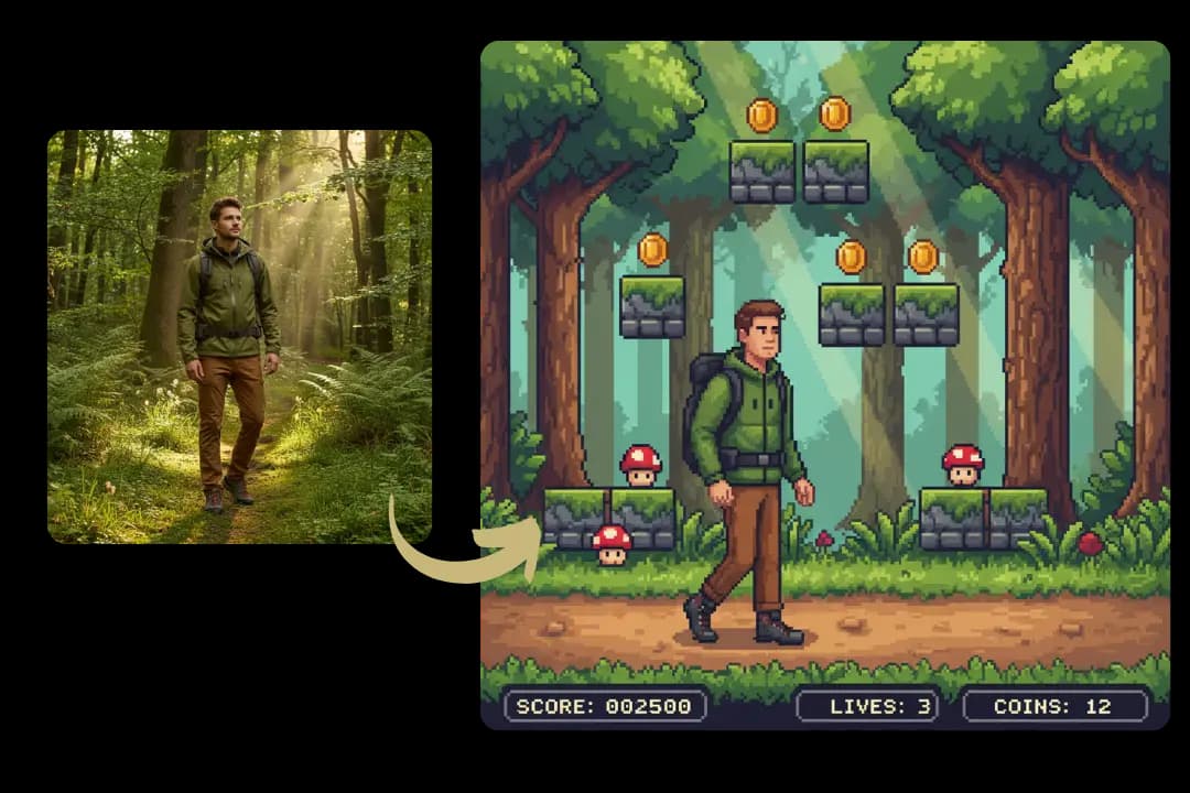 AI 16-Bit 2D Character Generator from Photos