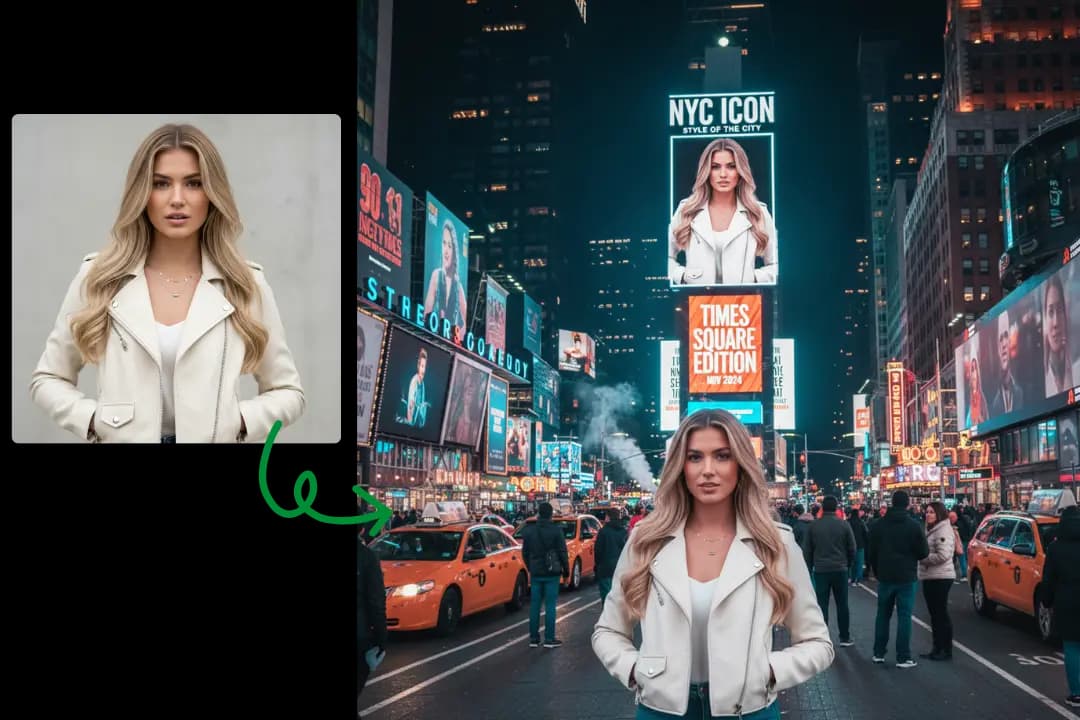 Consistent AI Editing for Your Times Square Selfie