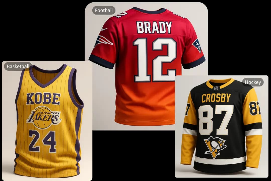 Multi-Sport AI Jersey Generator for Basketball, Football & More