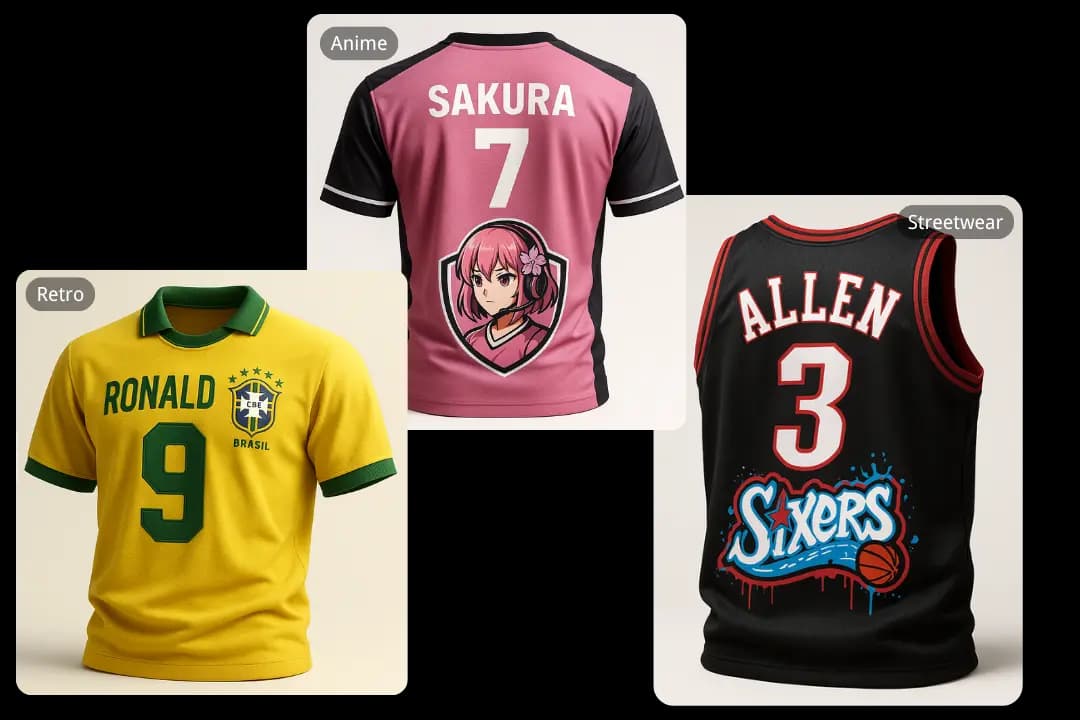 Creative AI Jersey Styles — Retro, Anime & Streetwear