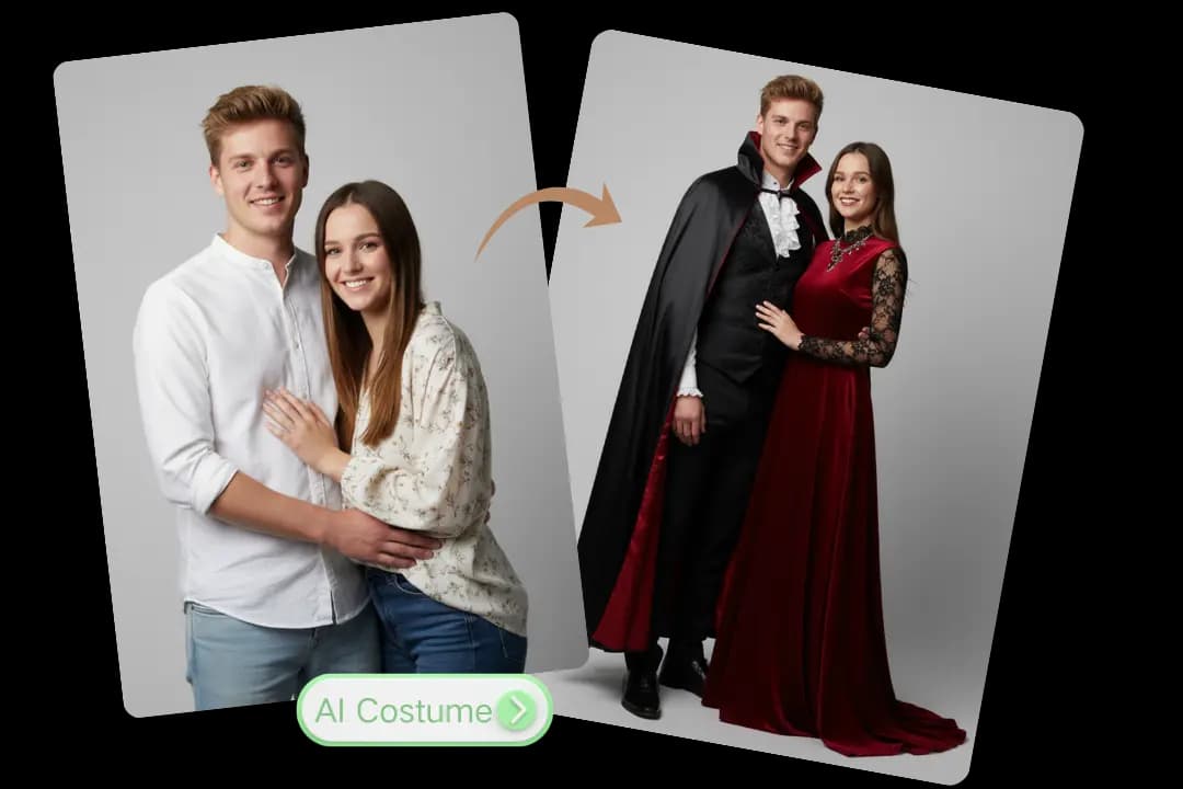 One-Click AI Costume Generator for Couples & Group Photos