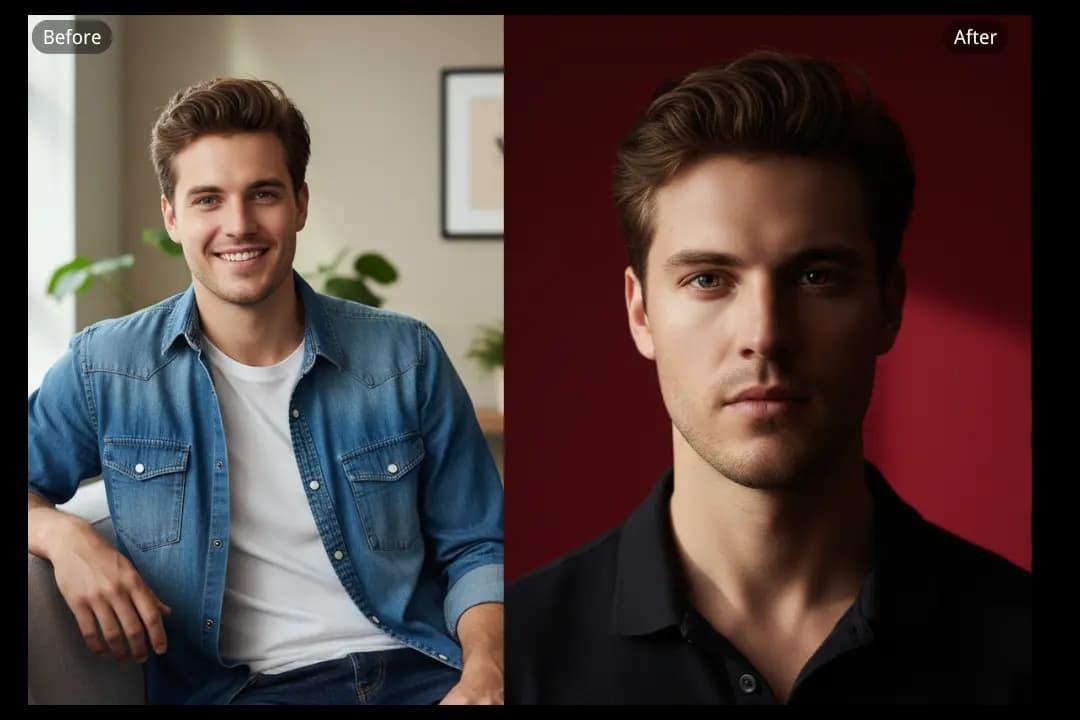 Cinematic Portrait Lighting with Realistic Shadows