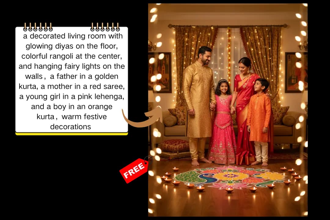 Celebrate Diwali with the Free Gemini AI Diwali Photo Generator