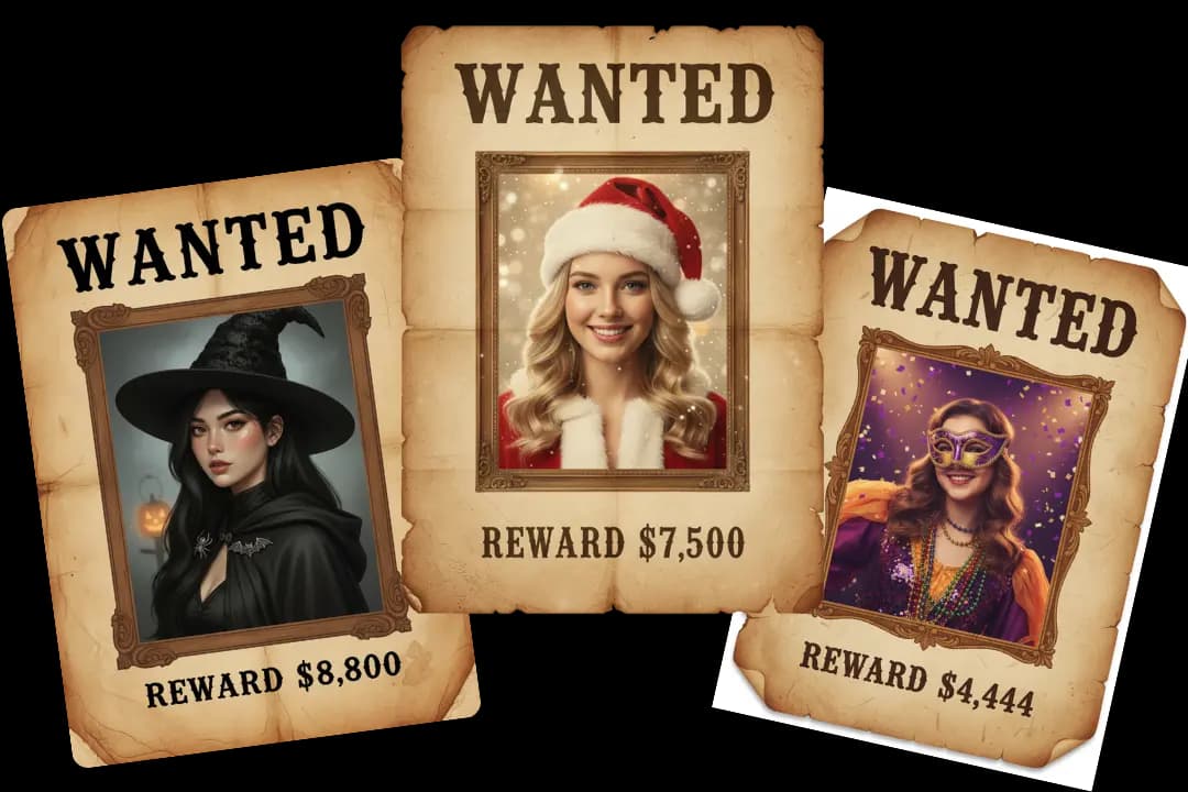 Join the Halloween & Holiday Wanted Poster Trend