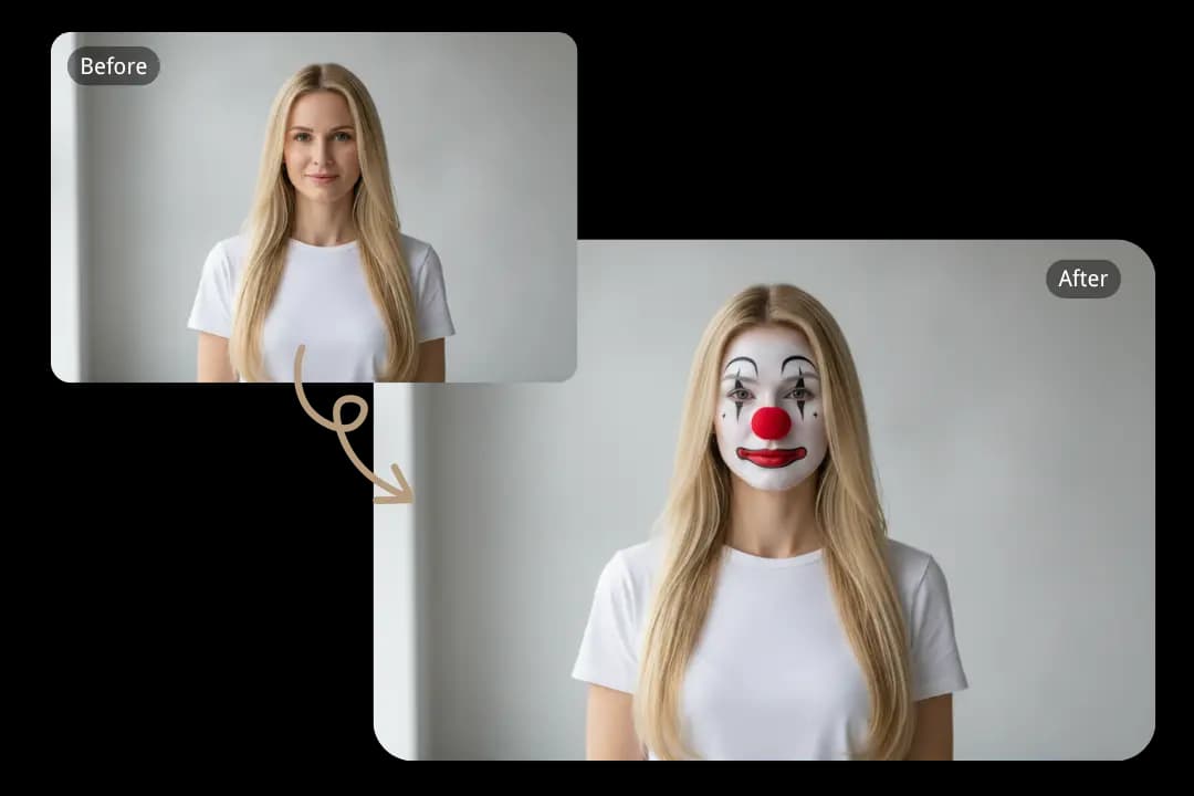 Instantly Transform Your Selfie with AI Clown Filter