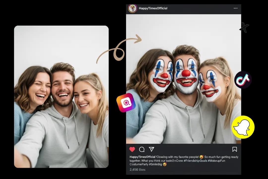 Share Your Clown Face Online and Spread the Fun