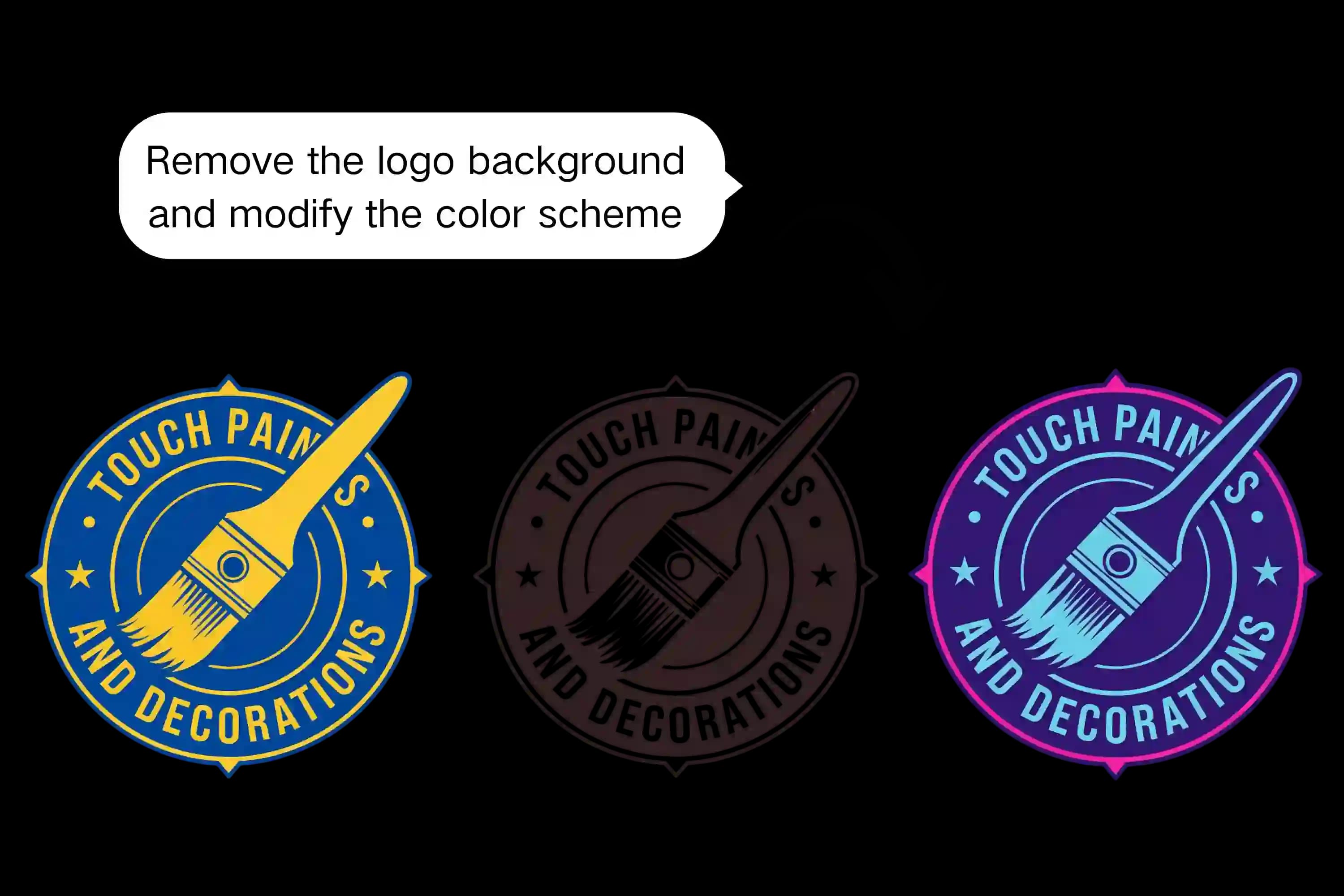 Custom Logo Editing After Background Removal