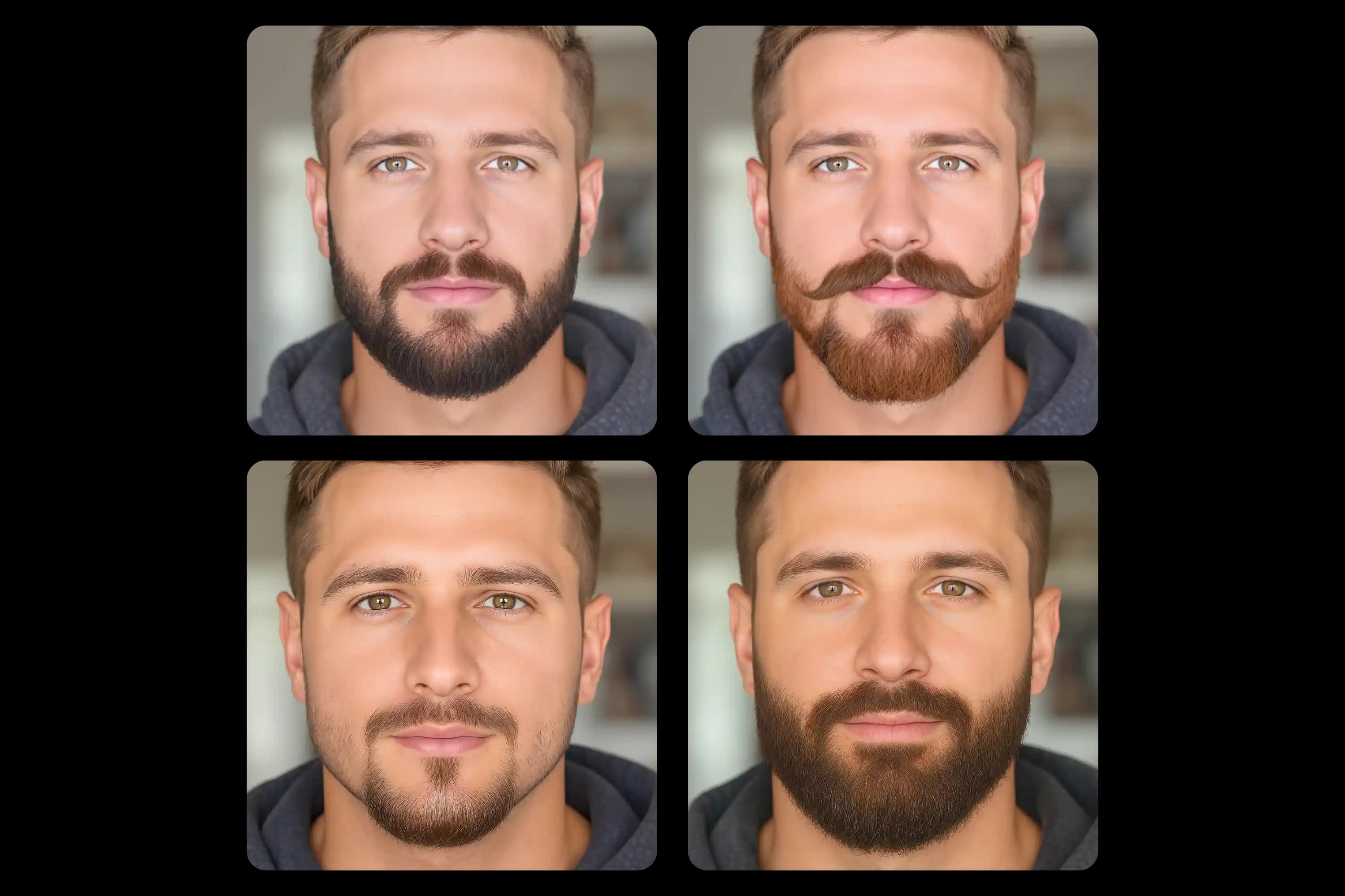 Try On Different Beard & Facial Hair Styles for Men