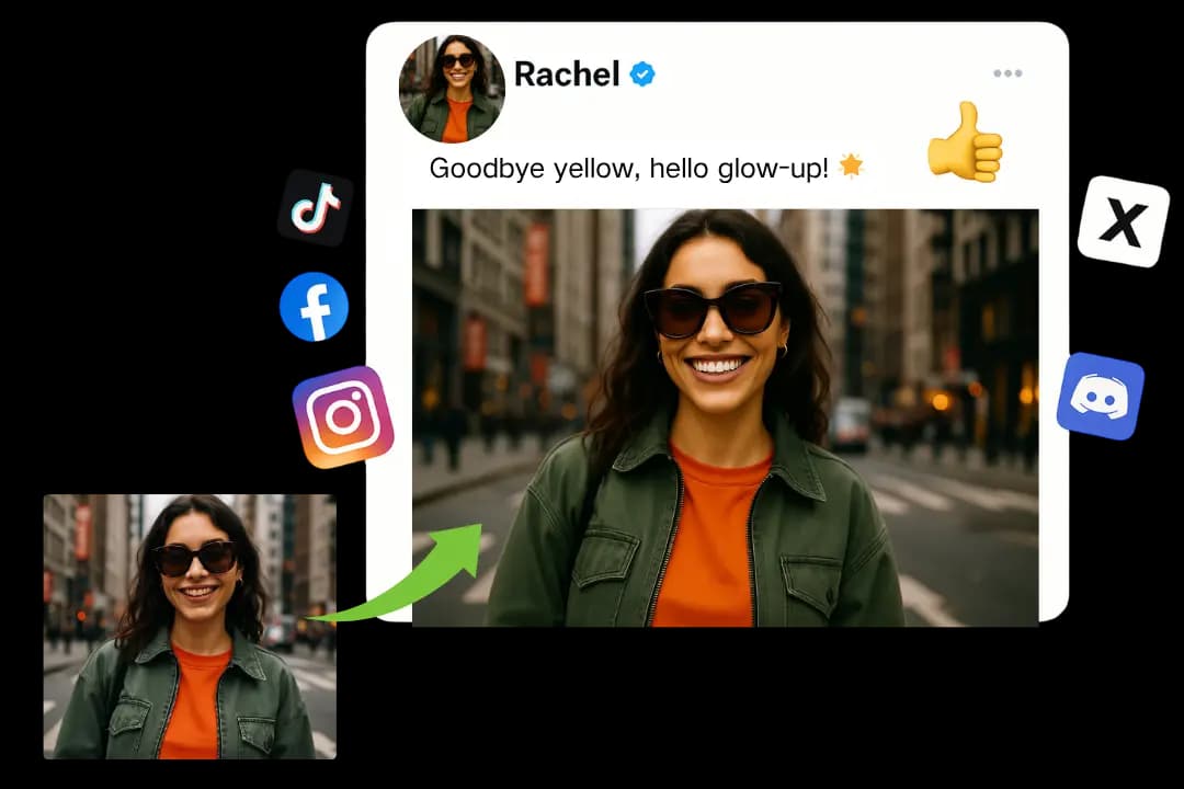 Instant Teeth Whitening for Social Media Selfies