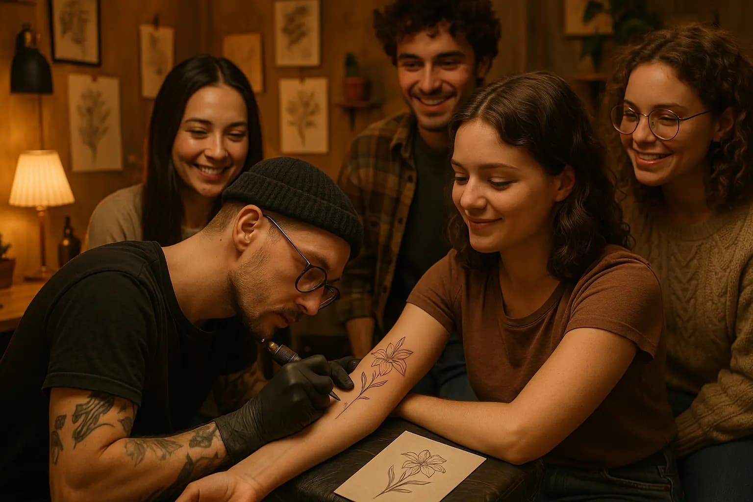 AI Birth Flower Generator for Personalized Birthday Flower Tattoos