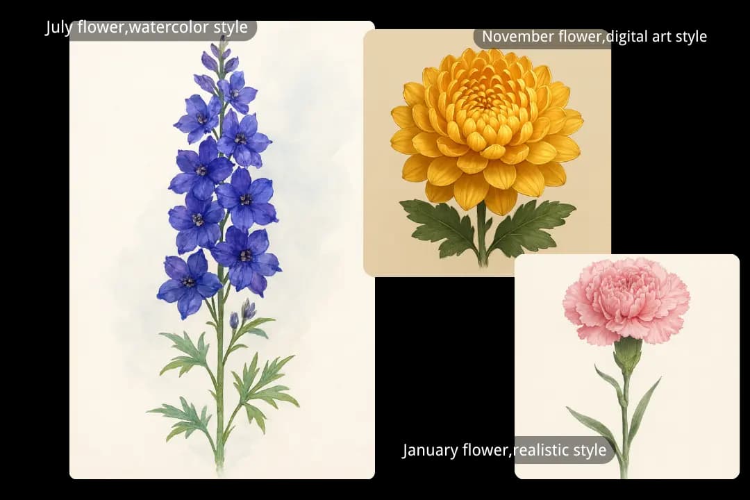 Effortless Birth Flower Bouquet Creation with AI for Family Gatherings