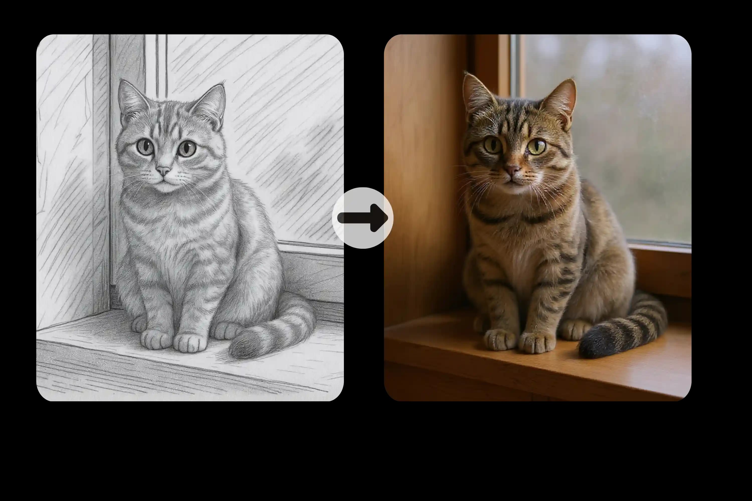 One-Click Convert Sketch to Photo Online