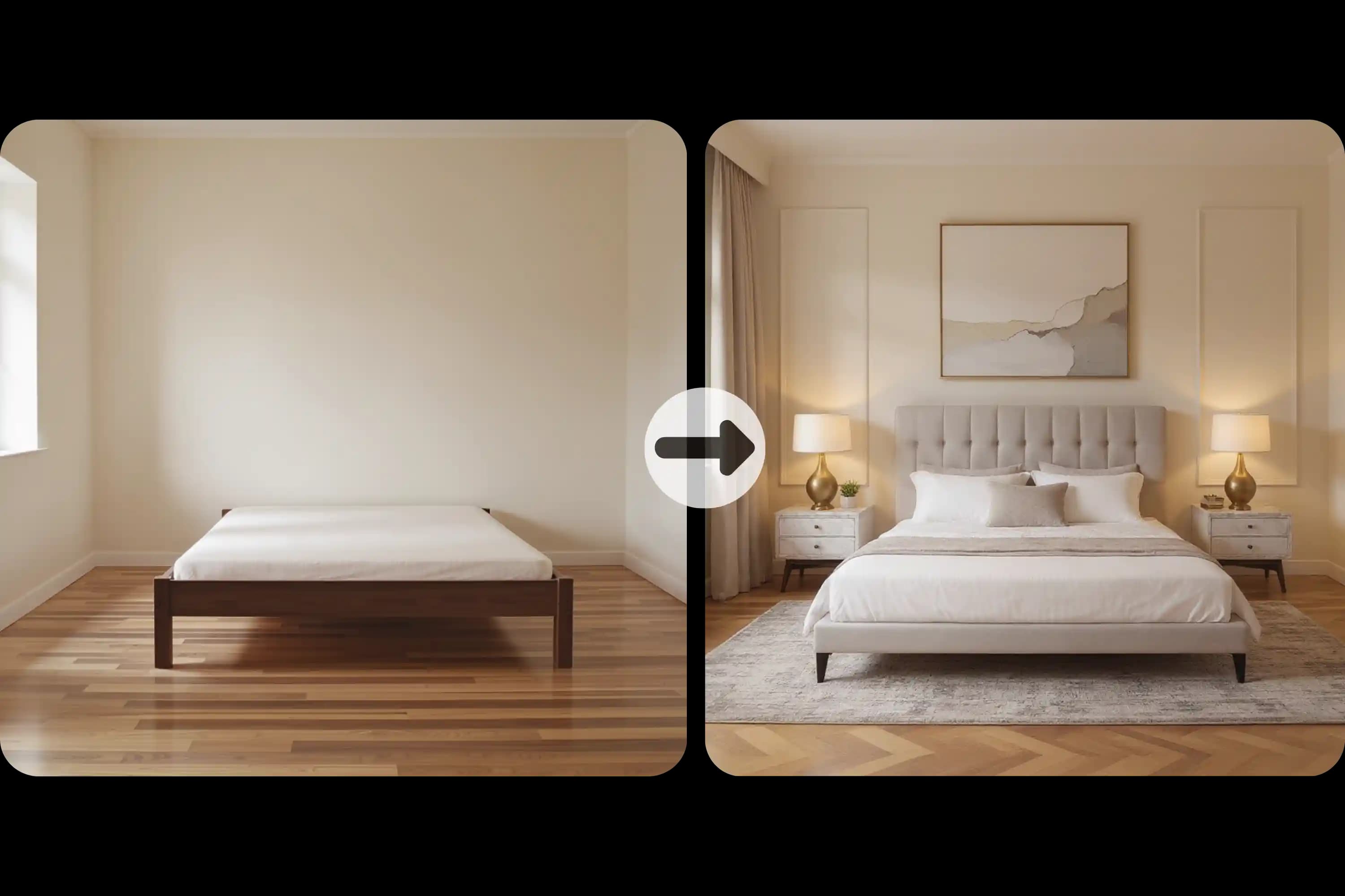 AI Virtual Staging with Furniture and Décor