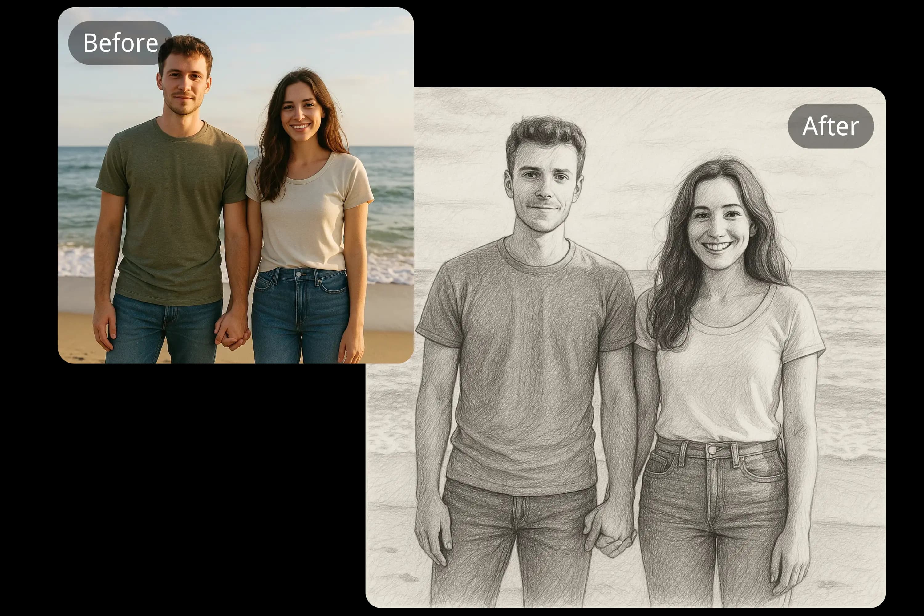 Instant Photo to Sketch AI Conversion 