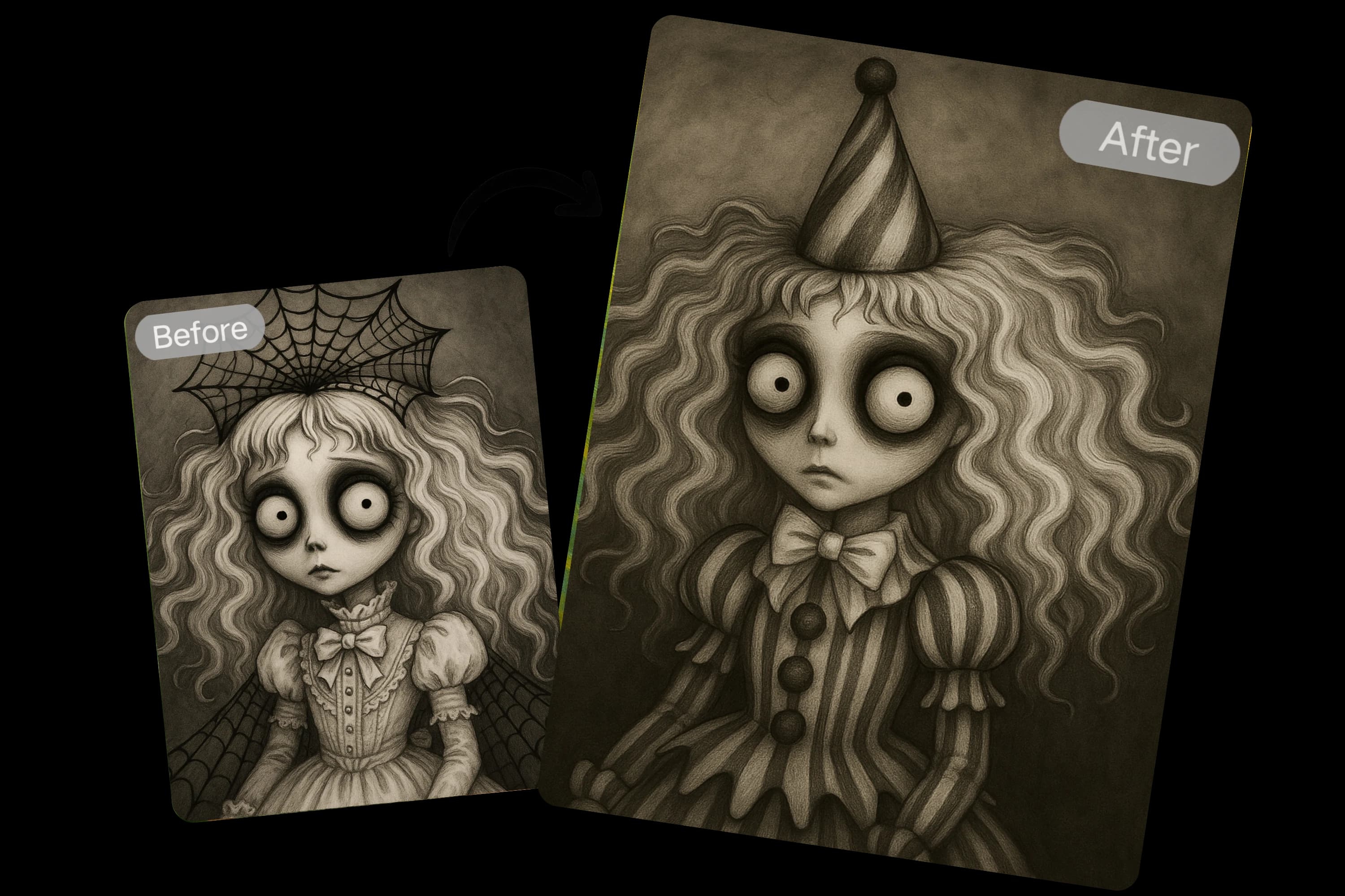 Custom Tim Burton Characters from Text