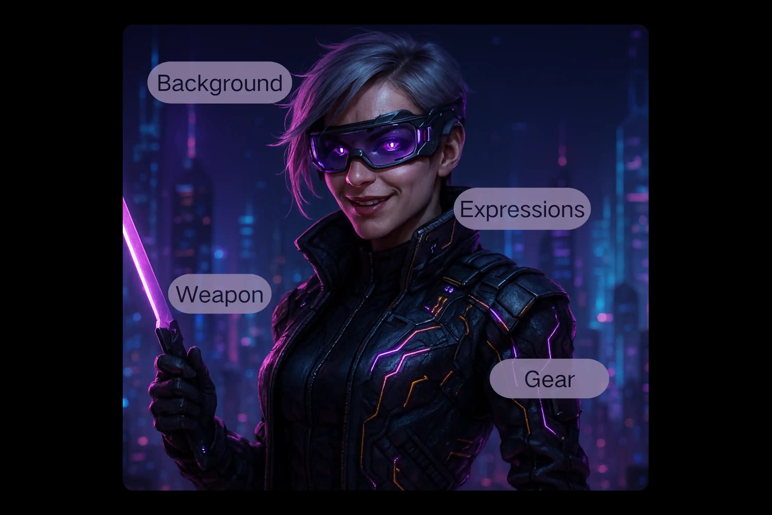 🧬 Customize Your Cyberpunk AI Character