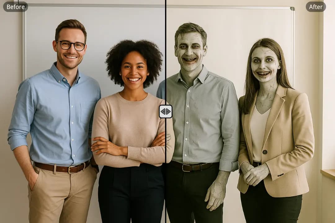 Zombie AI Filter from Image for Group Events