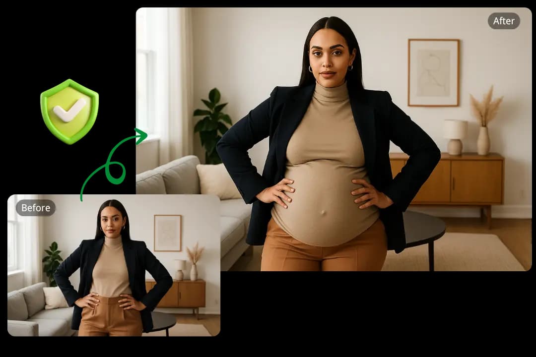 Securely Create Pregnancy Photos with Pregnant AI Generator