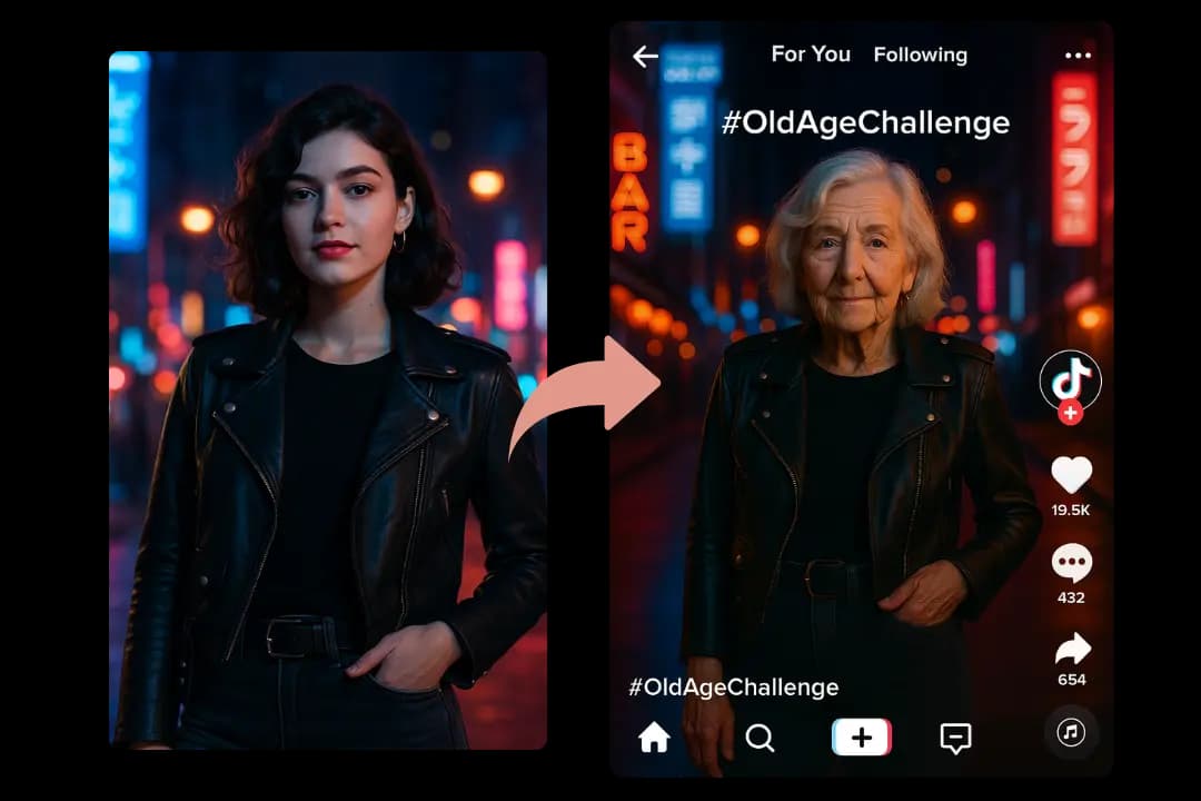 One-Click Old Age Filter Online for Social Media Challenges