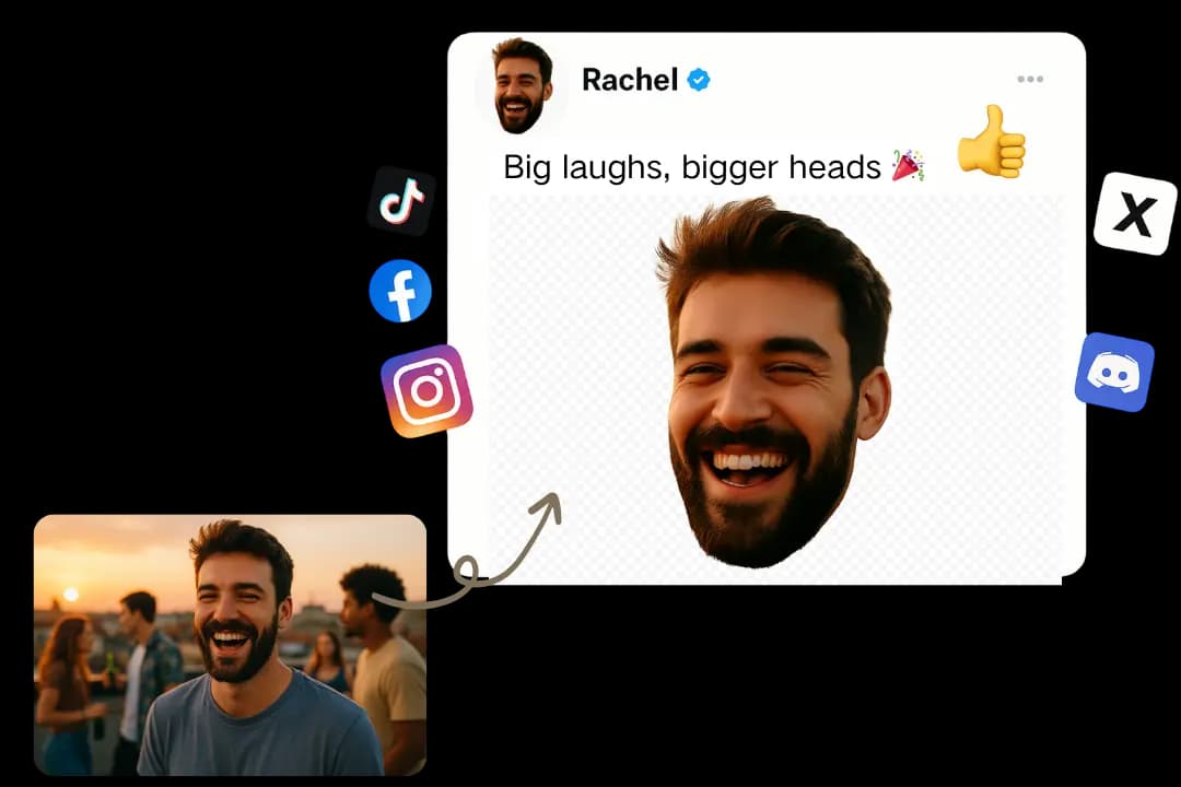 Instant Big Head Cutouts with Precision AI