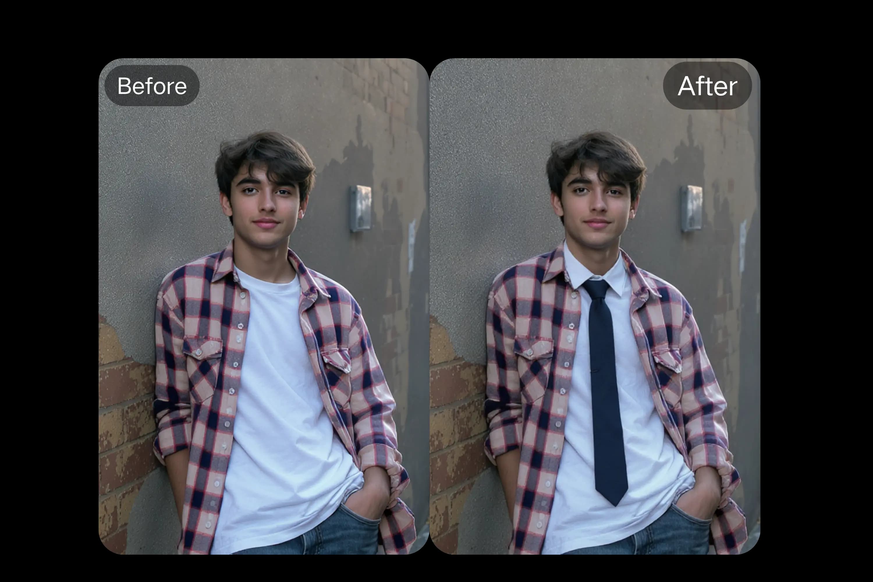Quick Knot Fixes: Instant Preview & RefinementAdd Tie to Photo