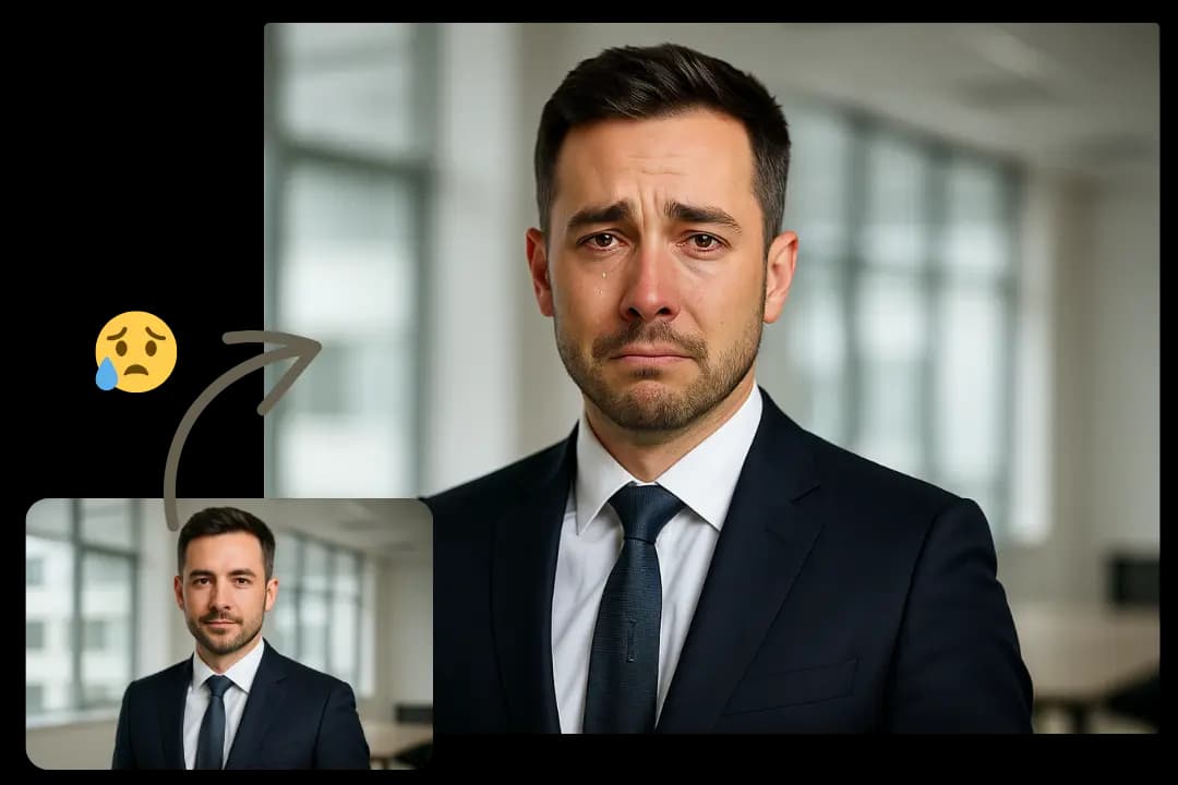Realistic AI Cry Filter for Emotional Photo Edits