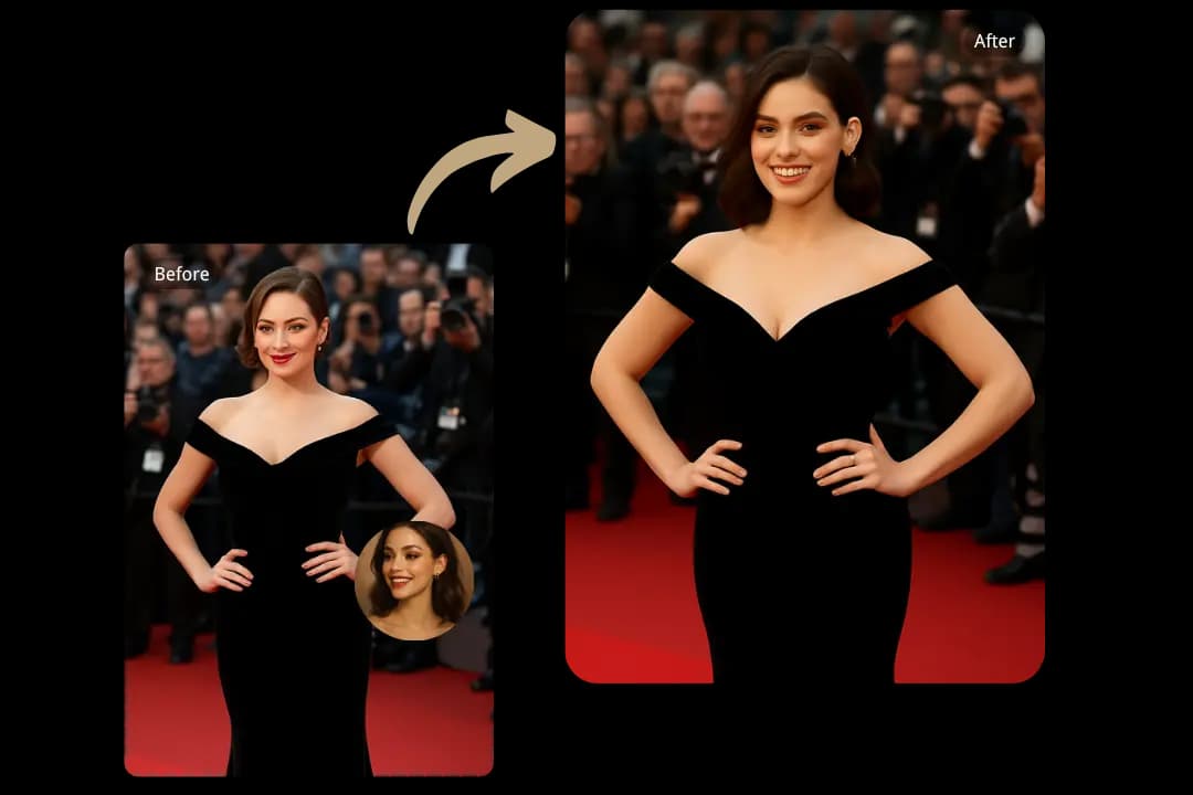 Body Switch with Celebrities Using Face Swap