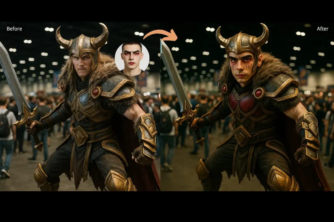 AI Body Swap for Cosplay Planning