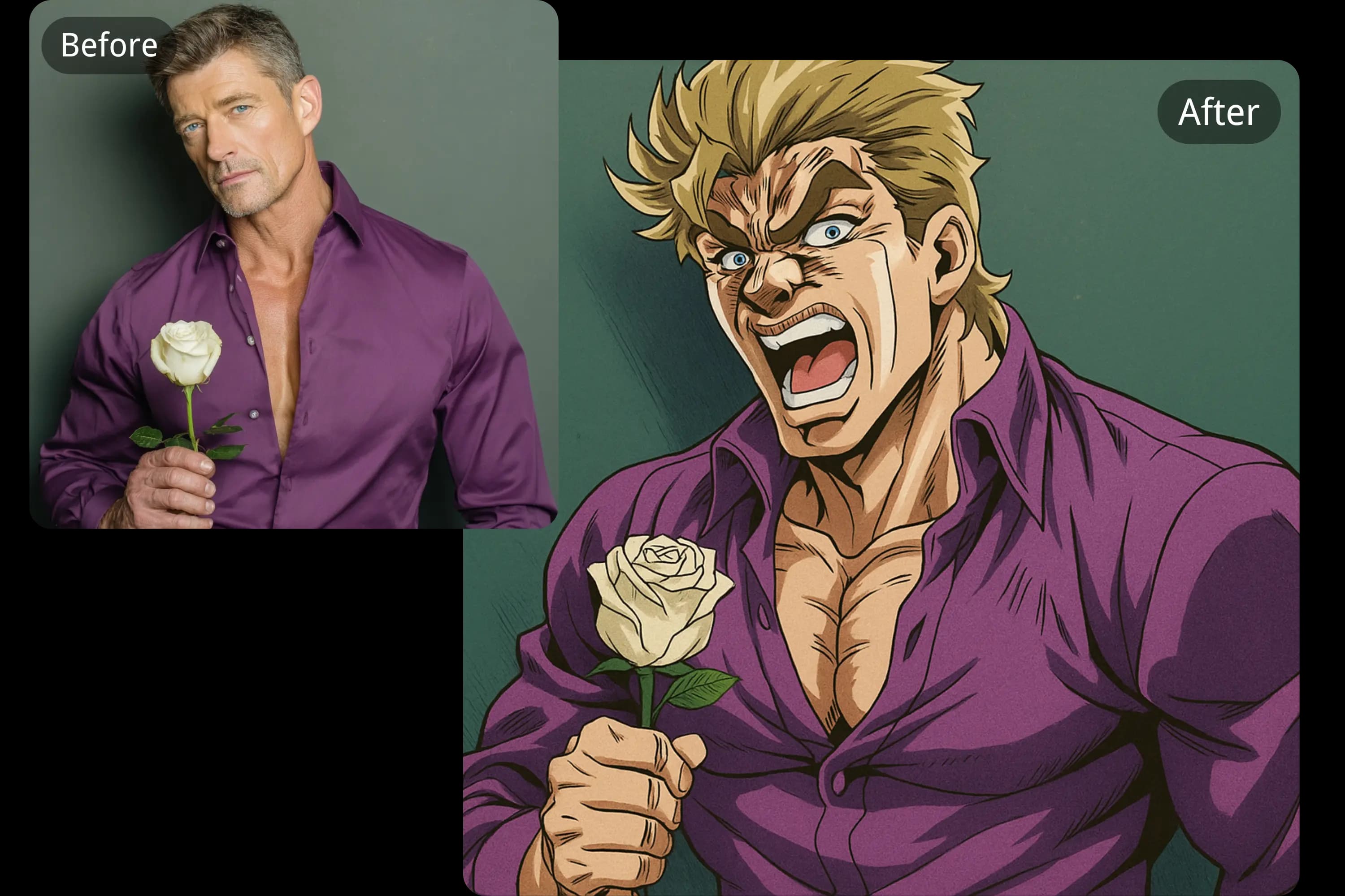 Instant Photo to JoJo Style Conversion