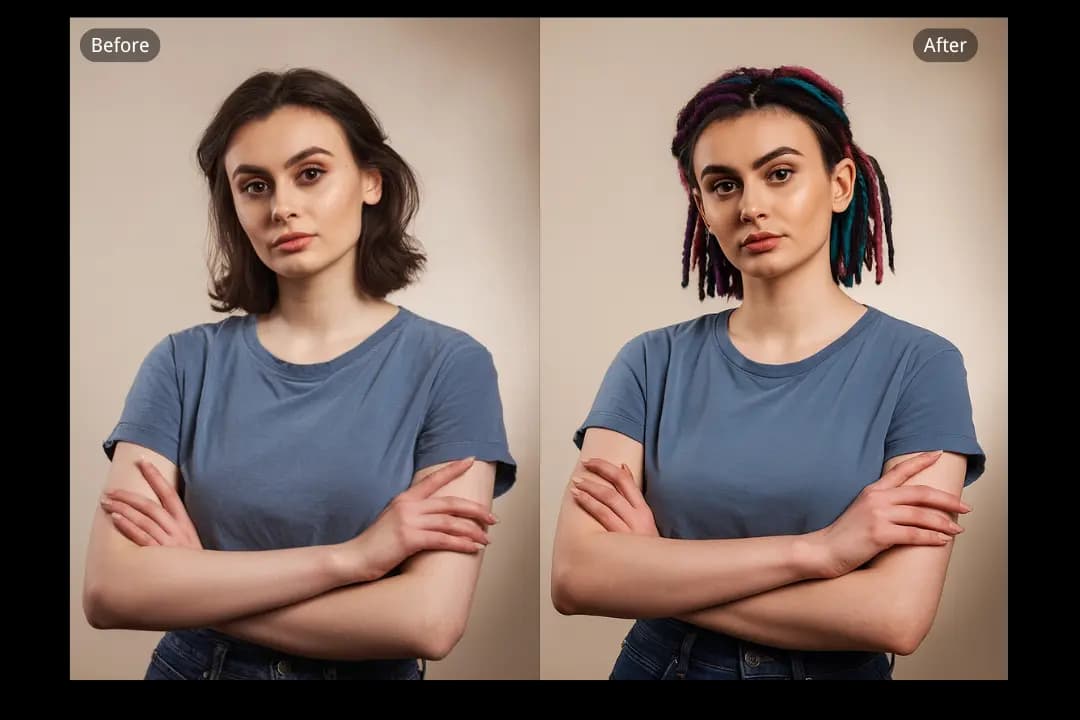 Customizable Dreadlocks Hairstyles with AI Dreads Hair Filter for Personal Style Exploration